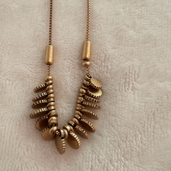 Madewell Vintage Gold Adjustable Necklace with Gold Discs - Picture 4 of 7